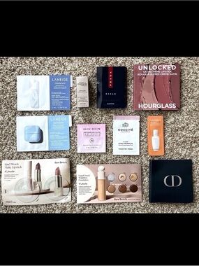 Sephora Beauty & Skin 10 Pc Sample Set-Dior, Rare Beauty, Laneige, Glow Recipe